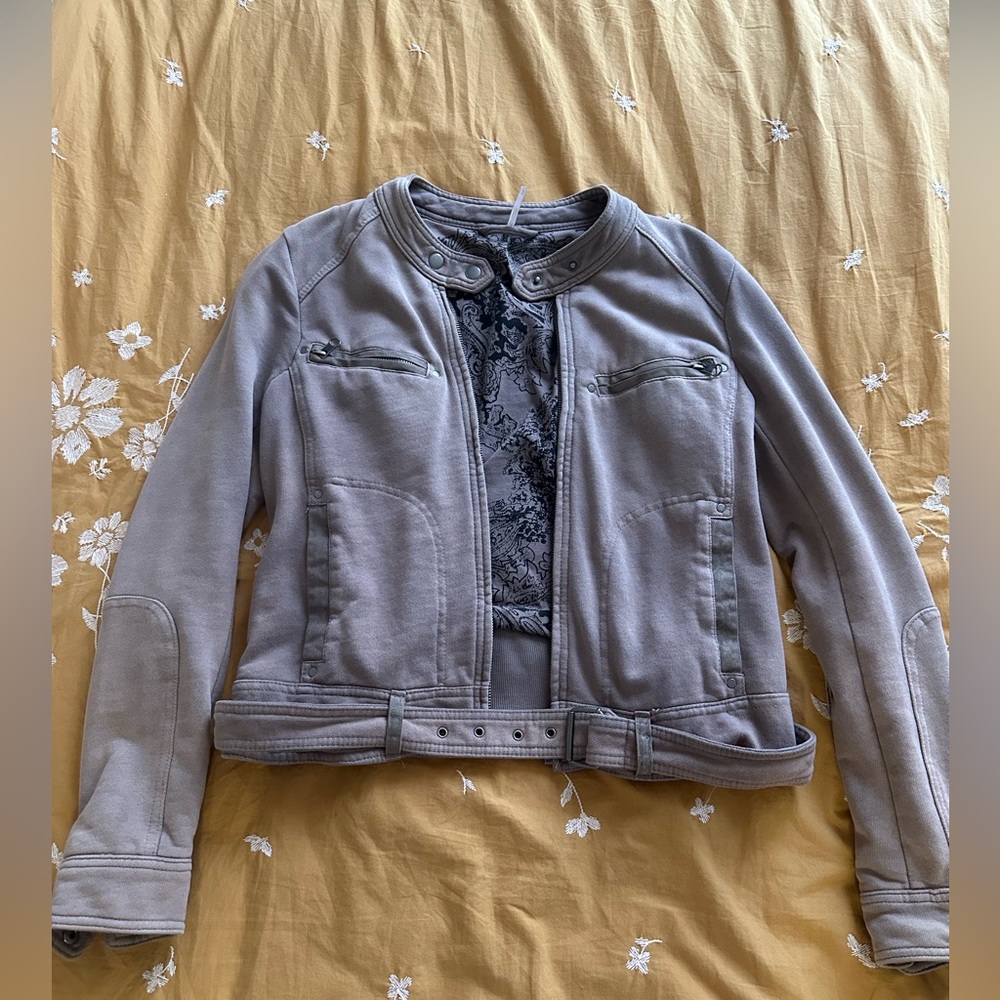 Free People Mauve Light Utility Jacket